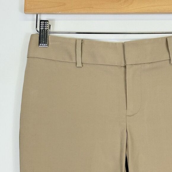 Club Monaco Beige Rayon Cotton Straight Leg Career Trousers Pants Women's 00‎ - Picture 2 of 8
